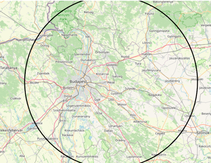 szolgáltatási terület